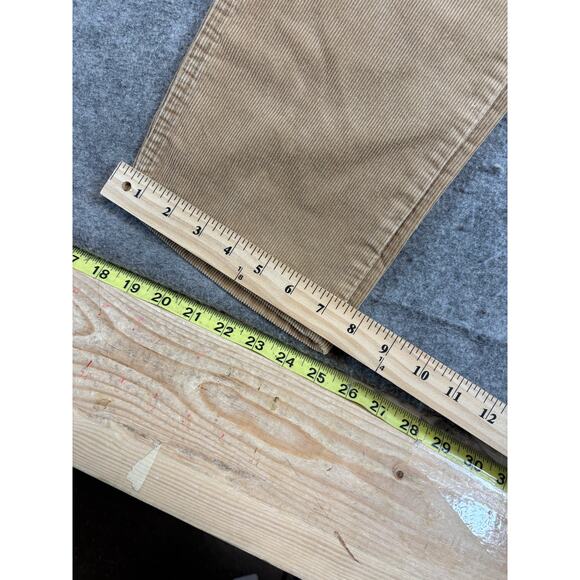 VINTAGE 80s Levis 505 Corduroy Pants Mens 30x30 Tan Straight Leg White Tab Retro - Picture 6 of 11